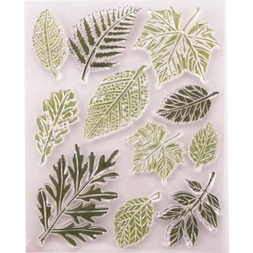 Silicone Finished Chapter Stamp Leaf Transparent Stamp DIY Scrapbook Book Decoration Crafts Stamp