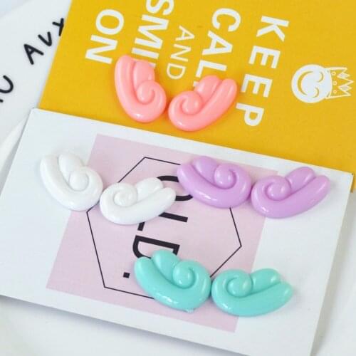 30pcs/lot Mixed 20X12mm Kawaii Simulation Resin Angel Wing Cabochon Flatback For Mobile Scrapbooking DIY Craft Favor
