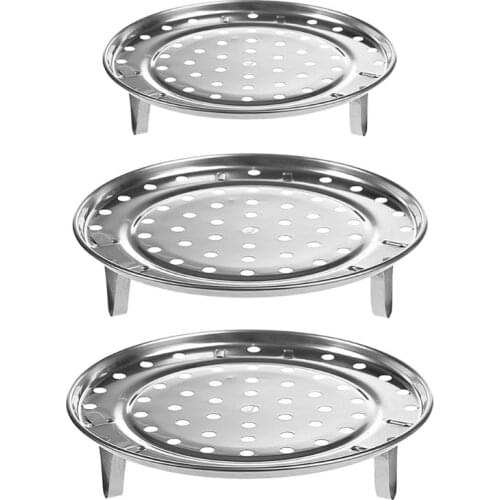 Stainless Steel Steamer Tray Rack Multifunctional Durable Pot Steaming Stand Cookware Kitchen Accessories 449C