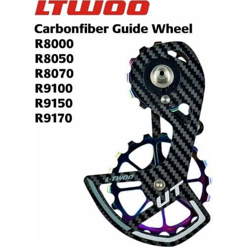 LTWOO Carbon Fiber Bicycle Ceramic Rear Derailleur 13T-18T Pulley Guide Wheel For/ Ultegra / DURA ACE / 105 Road Bike Parts