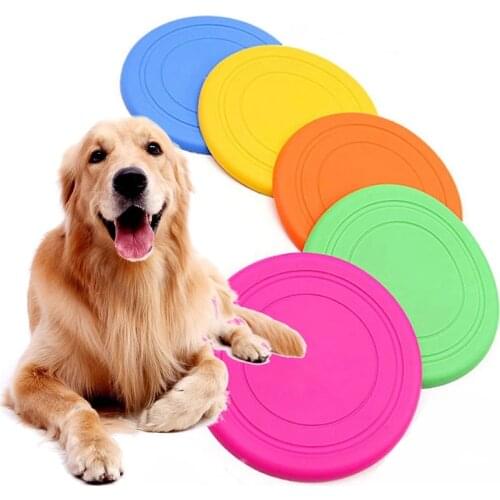 Funny Silicone Flying Saucer Dog Cat Toy Dog Game Soft Pet Flying Discs Resistant Chew Puppy Training Interactive Dog Supplies