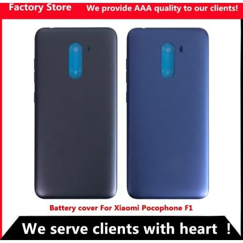 Battery Back Cover For Xiaomi Pocophone F1 Battery Back Case For Xiaomi Poco F1 Battery Cover Housing +Volume /Power Buttons