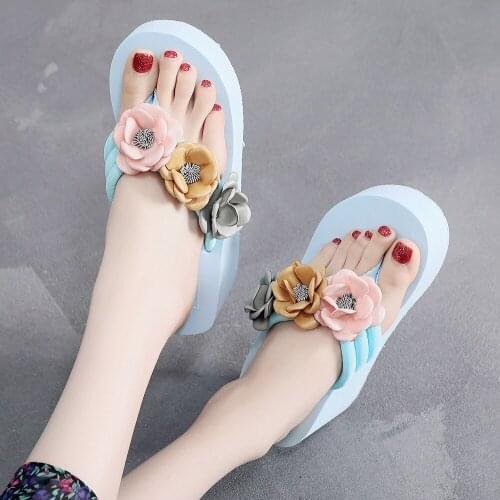 Women sandals summer flat pearl sandals flip flops rome shoes string bead slippers mujer gladiator sandalias sapatos femininos