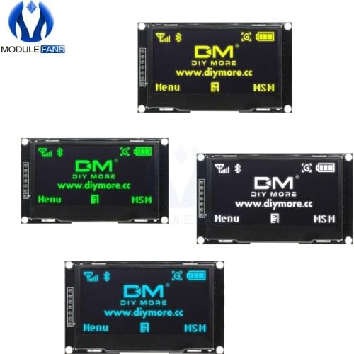 2.42" 2.42 inch Digital LCD Screen 12864 128X64 OLED Display Module C51 Board For Arduino Green/Yellow/White/Blue SSD1309 STM32