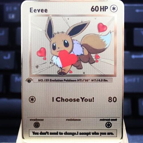 Pokemon Card Golden Metal Vmax Energy Card Fire-breathing Dragon Pikachu Rare Collection Card Childrens Toys