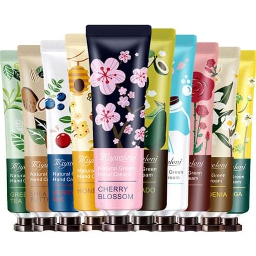 Hot New 10pcs Plant Fragrance Hand Cream Moisturizing Hand Care for Women Men Winter Travel SSwell