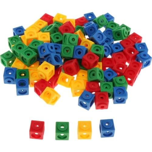 100pcs Lot Math Snap Cubes Blocks Counting Building Color