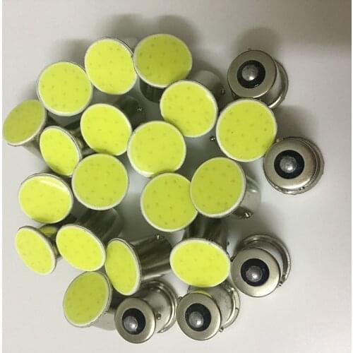 100x 1156 BA15S P21W 1157 Bay15d P21/5w 12 Chips LED COB Bulb For Auto Car Backup Tail Turn Signal Lights Lamp White Yellow Red