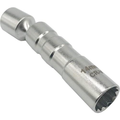 14MM/16MM High Carbon Steel Spark Plug Sleeve 12-Point Drive Thin Wall Socket Spark Plug Sockets Professional Removal Tool
