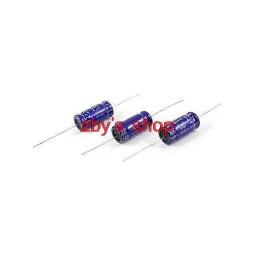 3 Pcs 10mmx23mm 6.8uF 100V 105C Polarized Axial Electrolytic Capacitor