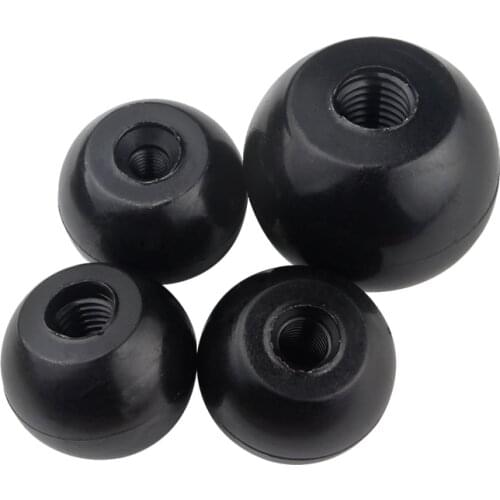 5PCS M5 Female 20mm Dia Solid Black Plastic Ball Lever Knobs for Machine Tools