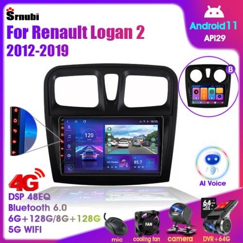 Android 10.0 car Radio multimedia Player For Renault Logan 2 Sandero2 2012-2019 2 Din GPS Navigation 4G net RDS DSP Split Screen