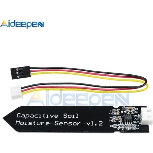 1Set Capacitive Soil Moisture Sensor Module Not Easy to Corrode Wide Voltage Wire 3.3~5.5V Corrosion Resistant For Arduino