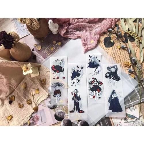 Fairy Gothic Girl3 Washi Tape for Card Making Bullet Journal DIY Scrapbooking Decorative Sticker