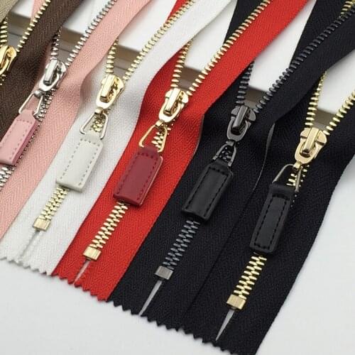 1Pcs Close-End15-50CM Gold Black Silver Corn Tooth Metal Zipper DIY For Sewing Zip Garment Accessories Dress Zippers P128