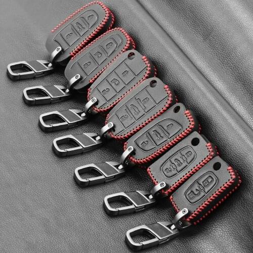 Car Leather Key Cover Case For Peugeot 208 301 308 308S 408 2008 3008 4008 5008 Citroen X7 C1 C2 C3 C4 C5 DS3 DS4 DS5 DS6