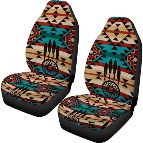 Mandala Indian Hippie Bohemian Polyester Car Front Seat Cover Vehicle Seat Protetors Universal Fit Most Auto Trailer SUV For VW