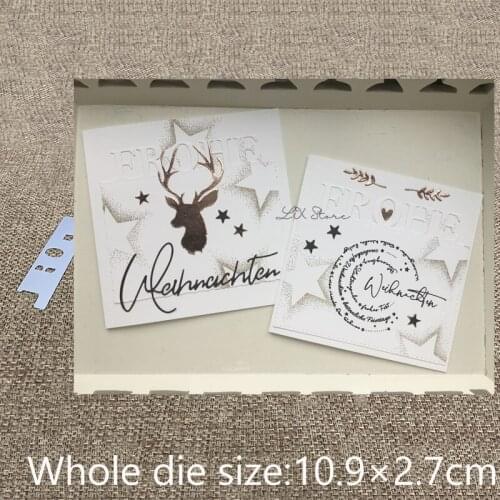 XLDesign Craft Metal Cutting Die cut dies FROHE edge decoration scrapbook Album Paper Card Craft Embossing die cuts