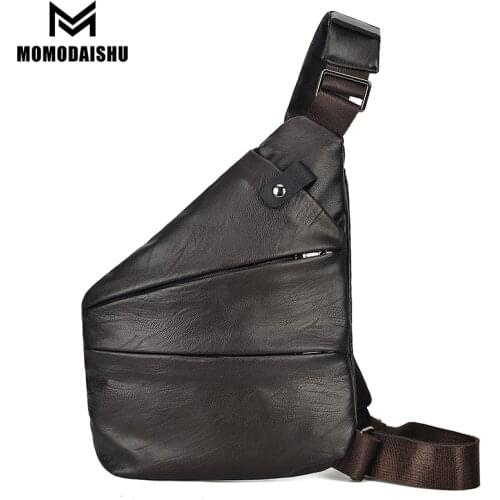 Men Pu Waterproof Chest Bags Shoulder Husband Tactical Breast Holster Man Sling Chest Bag 2021 Side Crossbody Bags For Men