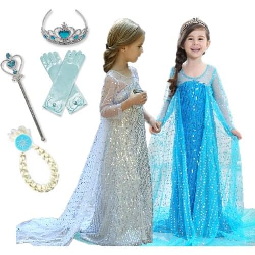 Fancy Girls Princess Dress Up Accesories Outfits Cosplay Costume Girls Party Dress Kids Dresses for Girl Dress Halloween Clothes