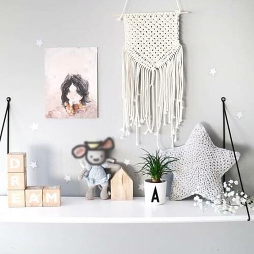 Nordic Kids Room Tassel Wall Hanging Decoration Hand-Woven Tapestry Bohemian Retro Home Decor Bedroom/Livingroom Decorative Gift