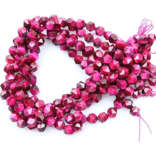 Natural Loose Round Faceted Stone Beads Red Tiger Eye For Jewelry Making Bracelet 6/8/10mm Pick Size Diy Bracelet Wholesale