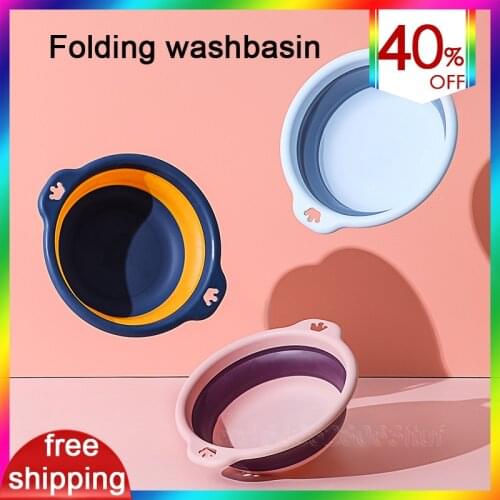 Medium/small Folding Basin Child Baby Washbasin Kitchen Wash Vegetables Retractable Basin Plastic Sink Camping Bathroom Storage