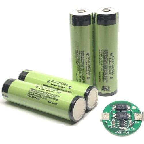 4PCS/LOT New Protected Original Panasonic 18650 NCR18650B 3.7V 3400mAh Rechargeable Battery Lithium Batteries with PCB