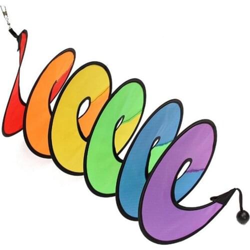 New Rainbow Wind Spinner 24 Inch Colorful Hanging Yard Decoration #EO