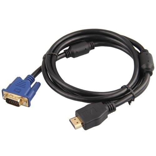 Cable Adapter Converter Gold Plaque HDMI to VGA 15pin Male 1.65m
