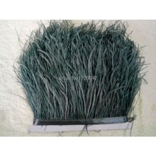 Feather Lace!Cinerous Ostrich Fringe,10yards/lot! -Blue gray Ostrich Fringe Trim Feather 5-6" 12-15cm height,feathers decoration