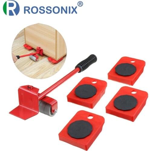 5 Pcs Moving Tools Professional Furniture Transport Lifter Tool Set Heavy Stuffs Moving Hand Tools Set Wheel Bar Mover Device