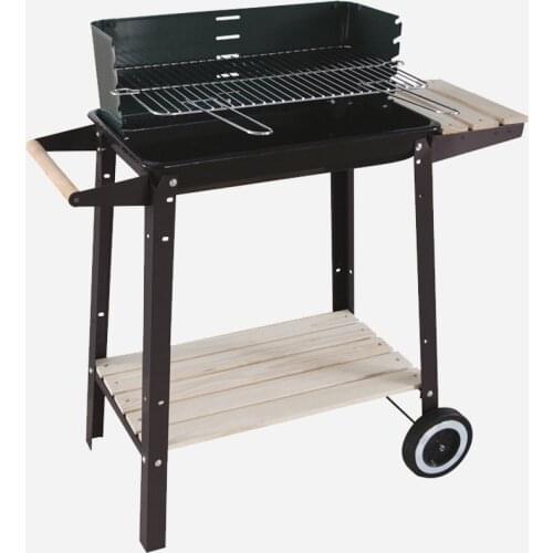 Movable, multifunctional, hand push, barbecue grill, household barbecue grill, grill trolley outdoor BBQ grill