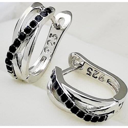 2020 New Fashion Women Rhinestone Inlaid Cross Hoop Earrings Wedding Party Jewelry Decor Accessory Gift For Women