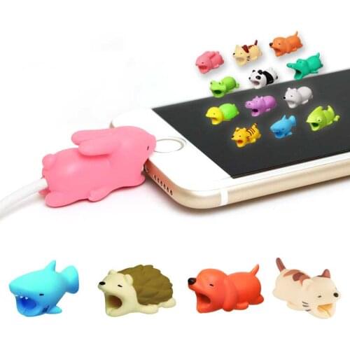 Cable Winder 20pcs/lot Cartoon USB Charger Data Cable Cord Protector Charging line saver For iphone 8 7 6 USB cable protection