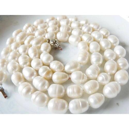 Women Gift word Love Shipping >>>>>New Gorgeous 7-8mm irregular white Akoya pearl necklace 33" mujer for -jewelry