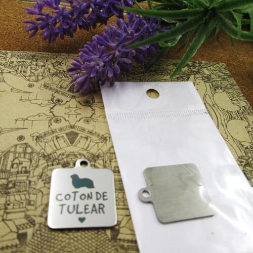 20pcs--"Coton de Tulear "dog lover stainless steel charms more style for choosing DIY Charms pendants for necklace