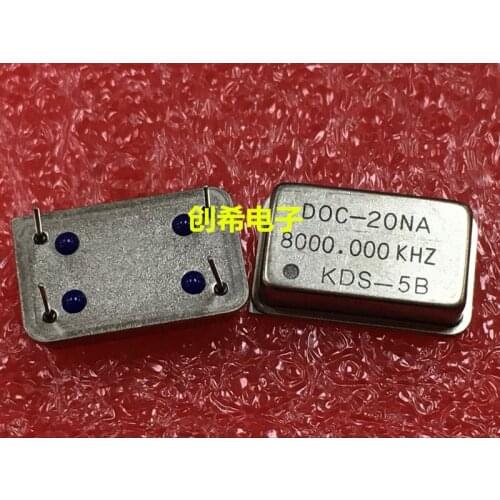 5pcs 80KHZ 80K 80.000KHZ In-line active crystal OSC DIP-4 rectangular clock vibration full size