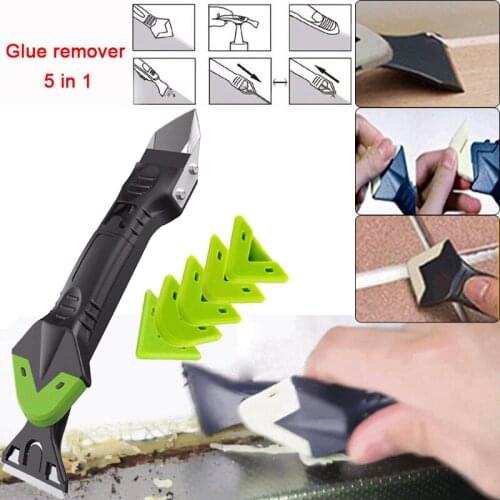 5 in 1 Glue Shovel Glass Glue Scraper Degluer Silicone Remover Soft Grouting Kit Silicone Scraper Manual Grouting Scraping Tool