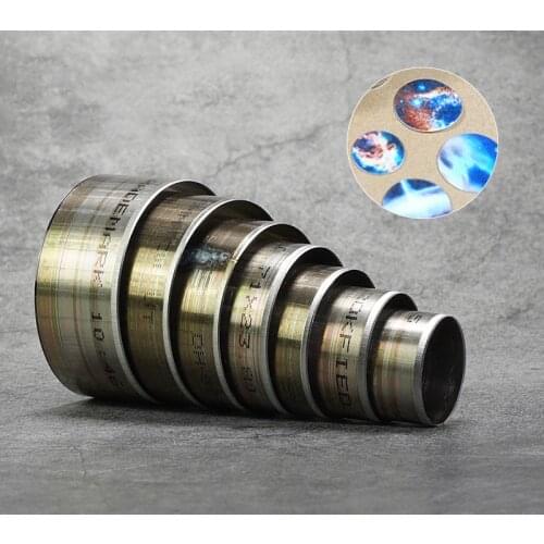 7PCS Round DIY Leather Punching Die Leather Tool Handcraft Cutting Mold Decoration Leather Template Circular Cutting Die Stencil