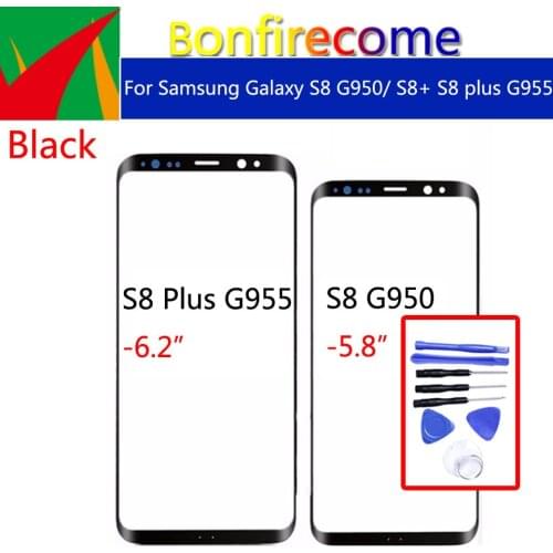 For Samsung Galaxy S8 G950 G950F G950U G950W Touch Screen Front Panel Glass Lens LCD Outer Glass For S8+ S8 plus G955F G955