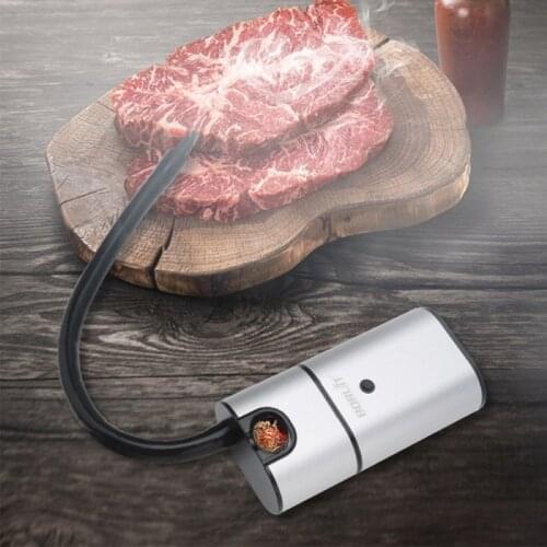 Smoke Infuser Cold Hand-held Food Cold Smoke Generator Portable Cuisine Steak Meat Smoky Machine Smoking Gun Kitchen Supplies