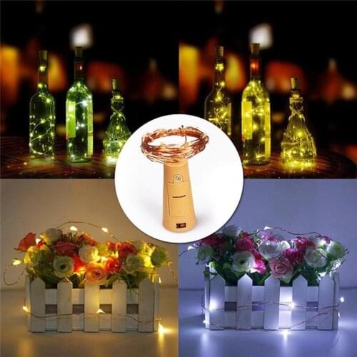 20 Leds 2M String LED Copper Wire Fairy Lights Christmas Lights Indoor for Festival Wedding Party Home Decoration Lamp