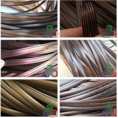 500g 70M Coffee gradient flat synthetic rattan weaving material plastic rattan for knit and repair chair table hammock etc