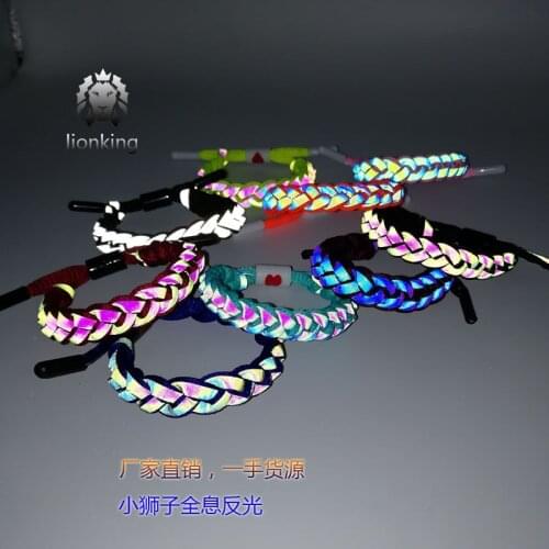 2021 New Korea Fashion Knit Reflective Bracelet Colours Bracelets for Women 38 Optional Couple Bracelet Gift Jewelry Wholesale