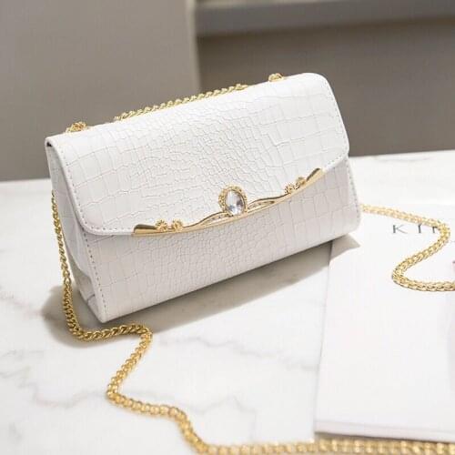 Small Bag for Women 2021 New Internet Celebrity Ins Shoulder Messenger Bag Fashion Chain Cool Mobile Phone Bag