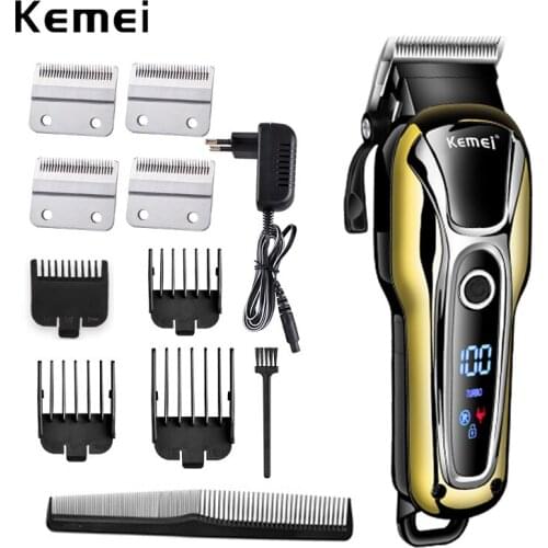110v-240v turbocharged rechargeable clipper professional hair trimmer men electric shaver cutter hair cutting machine haircut