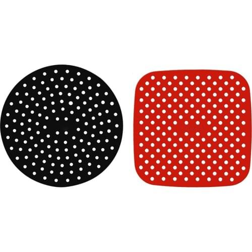 Reusable Air Fryer Liner ilicone Oil Mats Air Fryer Basket Mat Kitchen Tools Air Fryer Accessories Bun Cake Grilled Saucer