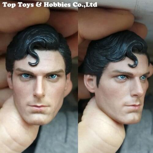 In Stock 1/6 Scale Male Head Sculpt Model Classic Christopher Reeve Head Carving For 12 inch Figure Body Doll