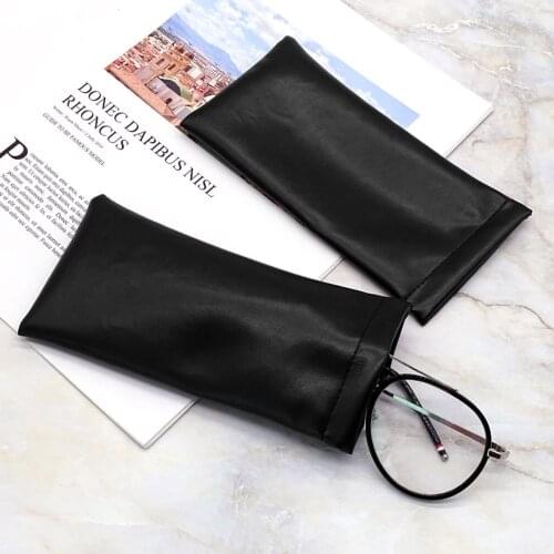 Fashion Pu Leather Glasses Bag Shrapnel Opening Glasses Bag Automatic Closing Portable Sunglasses Bag Glasses Protective Cover